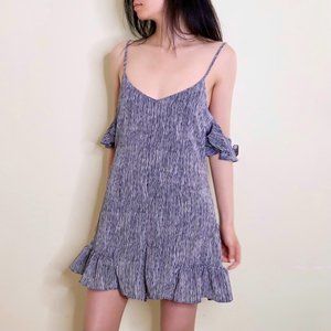 MANGO Striped Jumpsuit - Blue and White